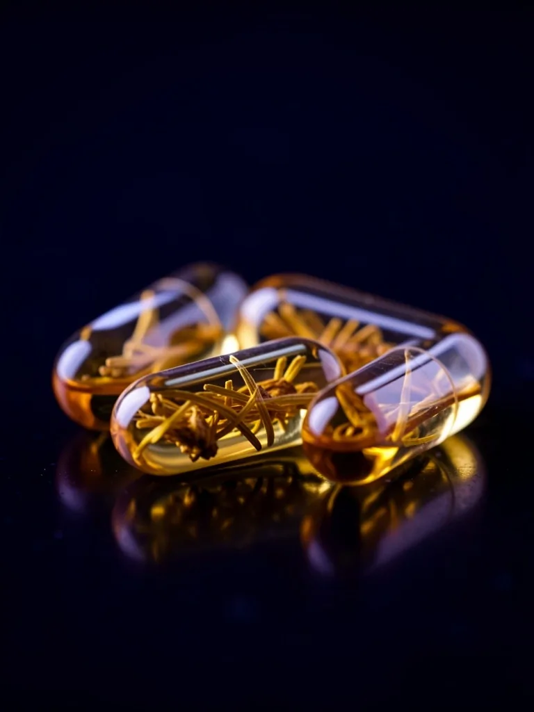 Natural capsules macro photography